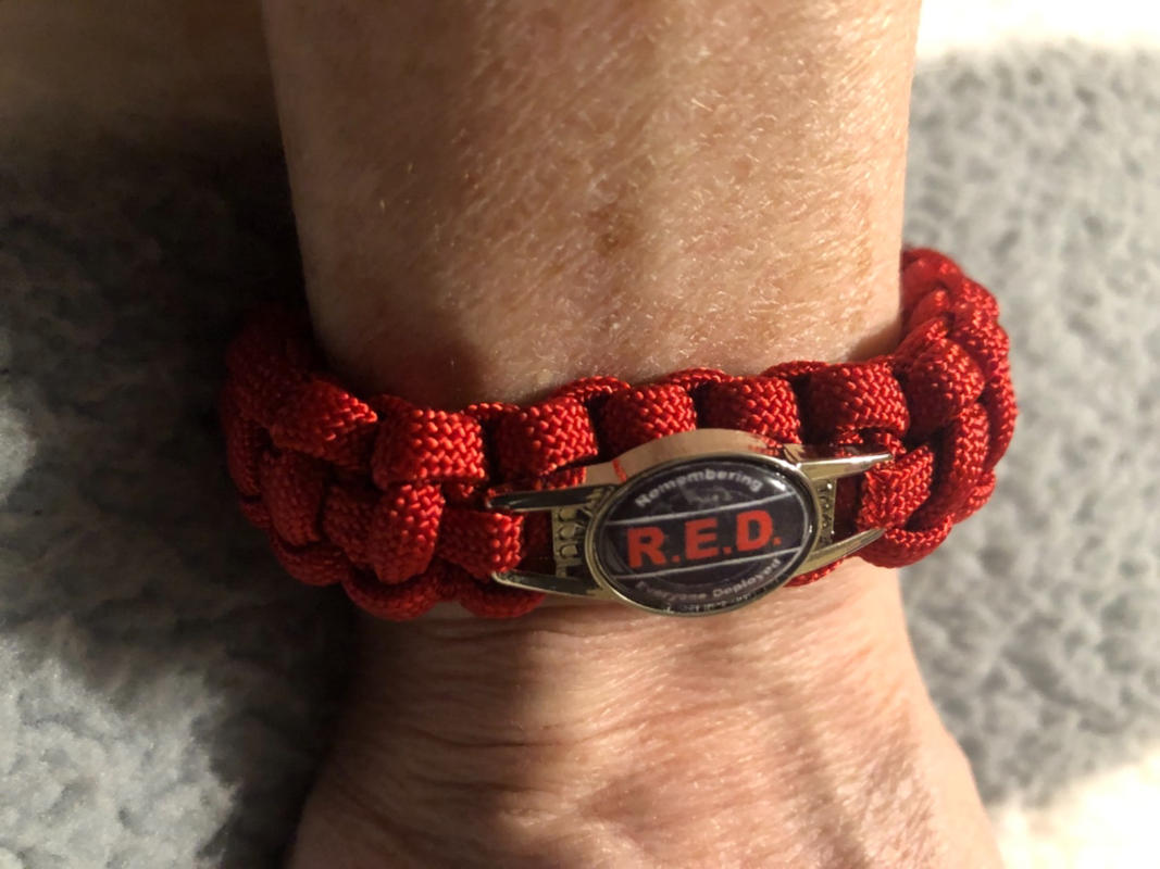 R.E.D Paracord Bracelet  Handmade By US Veterans - Handmade By Heroes