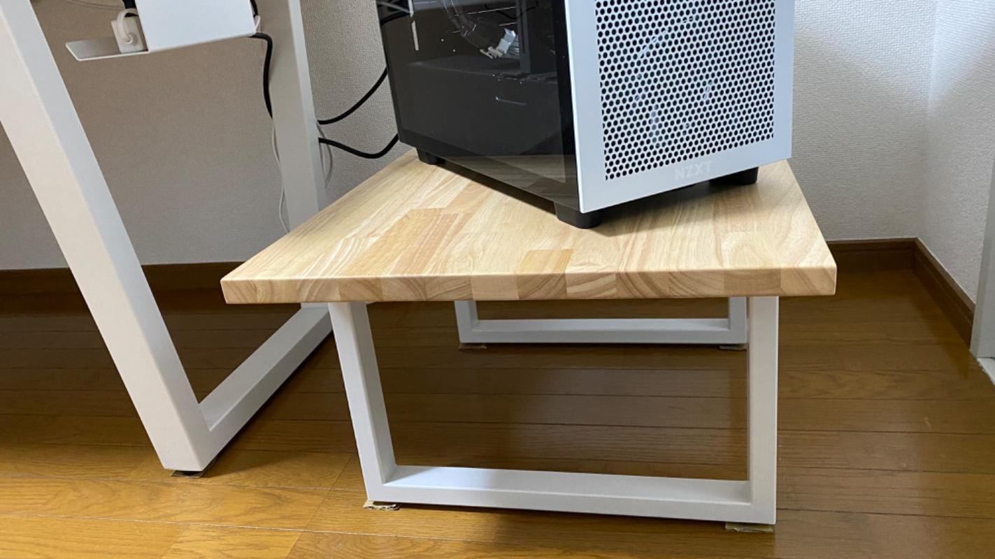 【HOT新作】KANADEMONO ラバーウッドナチュラル テーブル パソコンデスク