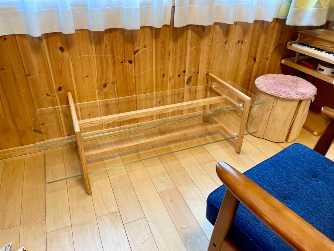 THE TV BOARD / LOW TABLE ガラス × 木製脚 ナチュラル – KANADEMONO THE TV BOARD / LOW TABLE ガラス × 木製脚 ナチュラル – KANADEMONO