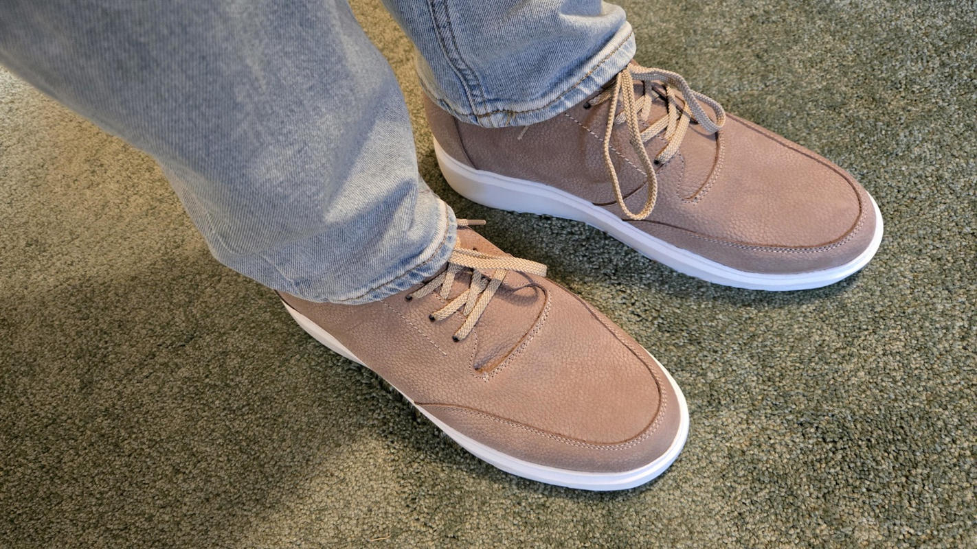CALTO - J1770 - 3.2 Inches Taller (Khaki) - Lightweight Casual Boot