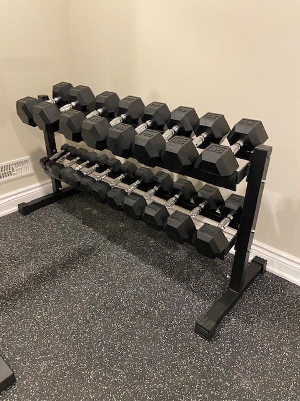 York pvc hex discount dumbbells