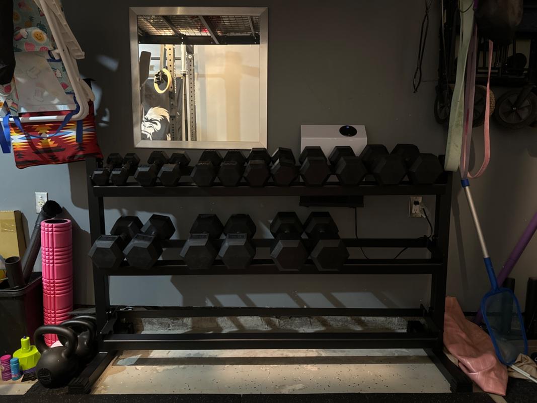 York Barbell Pro Hex 3-Tier Dumbbell Rack Weight Storage Canada