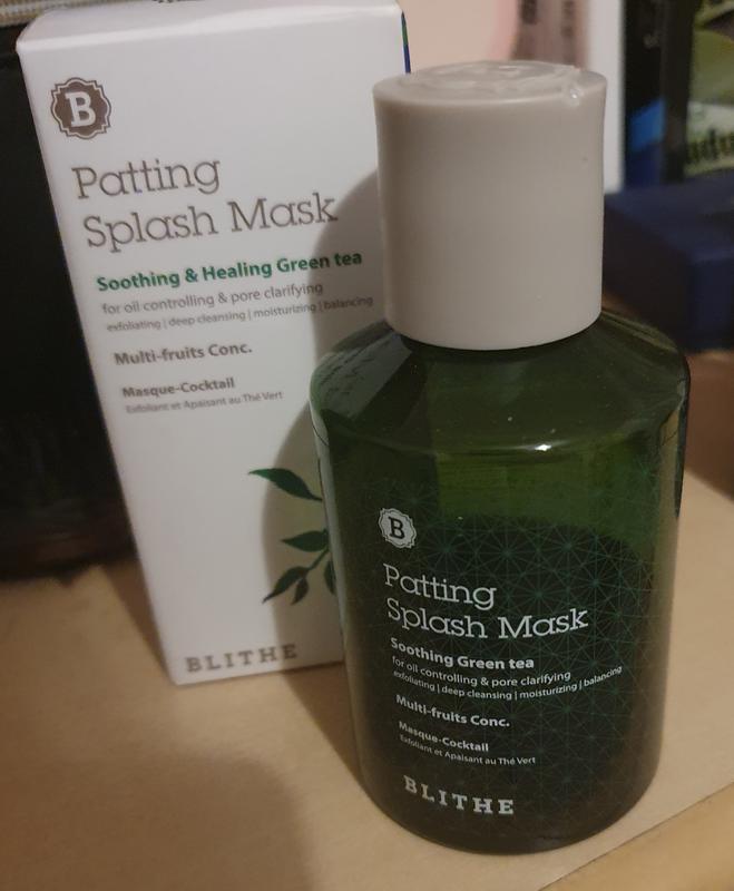 GLOW RECIPE★PATTING SPLASH MASK - SOOTHING GREEN TEA Patting Splash Mask Face Exfoliator with Soothing & Healing