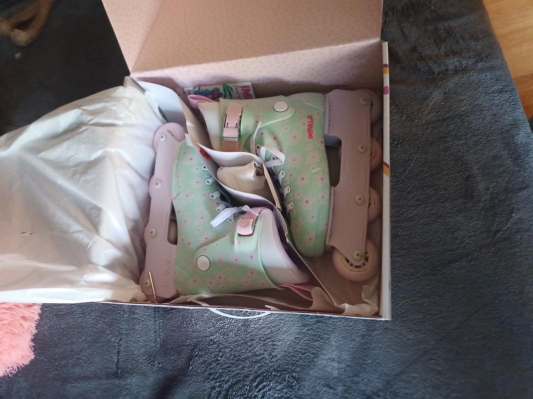 IMPALA LIGHTSPEED INLINE SKATES MINT FLOWER POWER ROLLERBLADES CLE