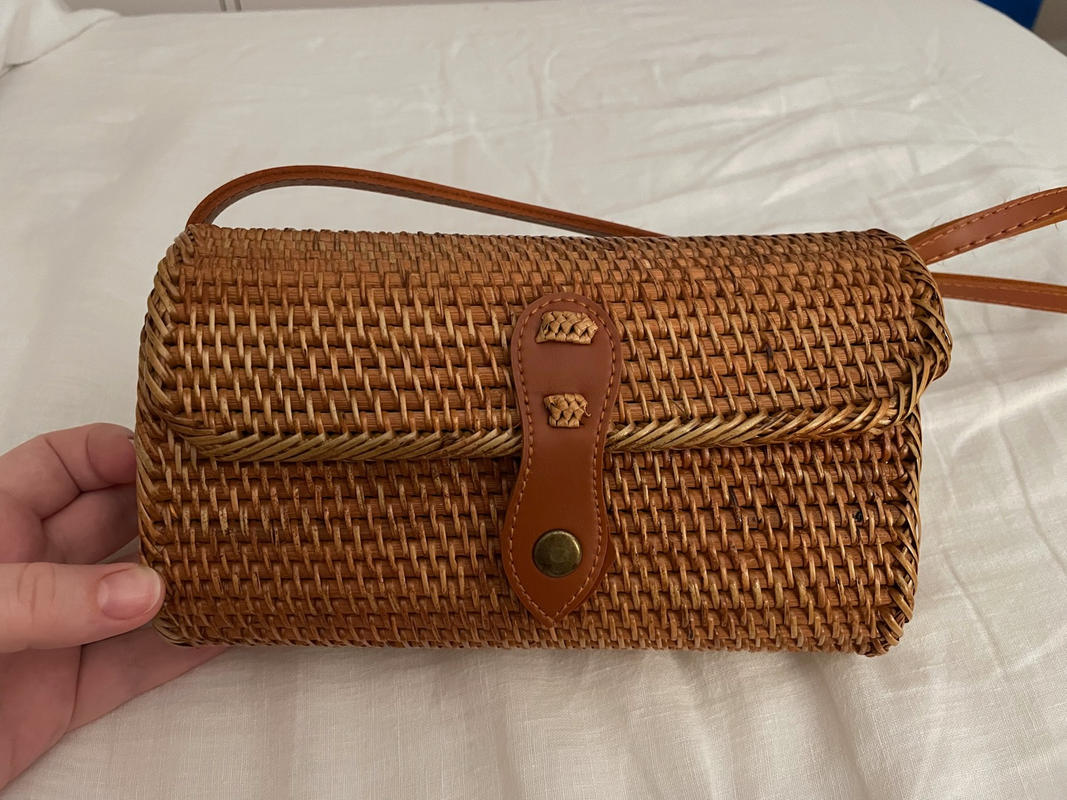 Rectangle rattan online bag