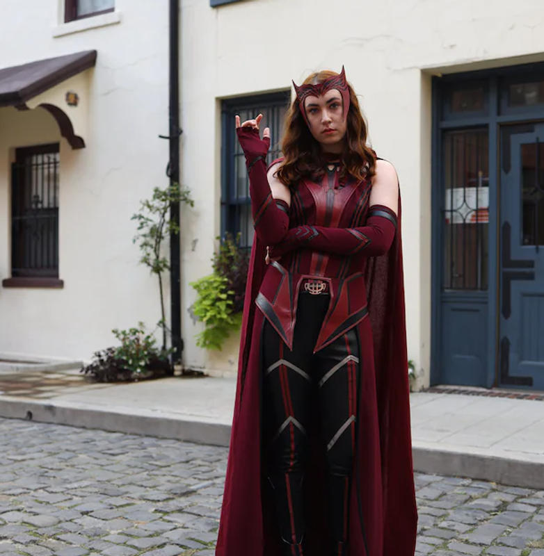 Movie Doctor Strange Wanda Vision Scarlet Witch Cosplay Costume