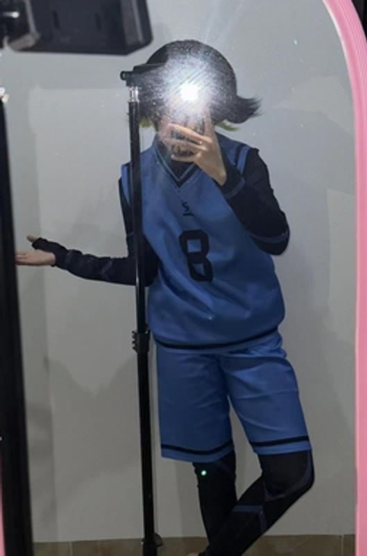 Blue Lock Bachira Meguru Cosplay Perücke – Kurz, Schwarz-gelb – Mit Perückenkappe