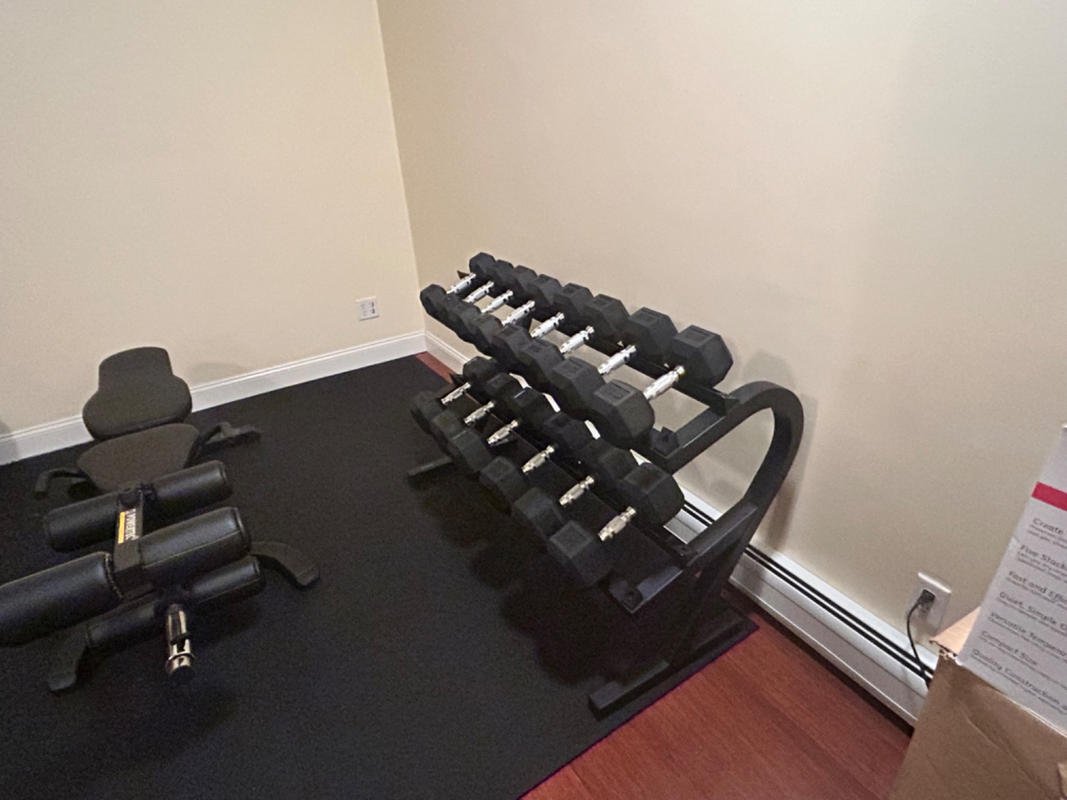 Workbench Dumbbell Rack Powertec Home Gym Storage