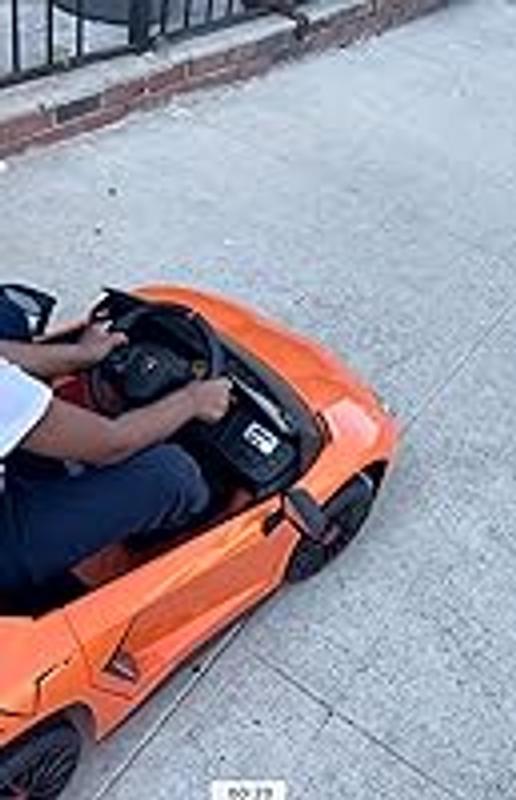 GoToys - AUTO ELETTRICA PER BAMBINI LAMBORGHINI AVENTADOR ARANCIO