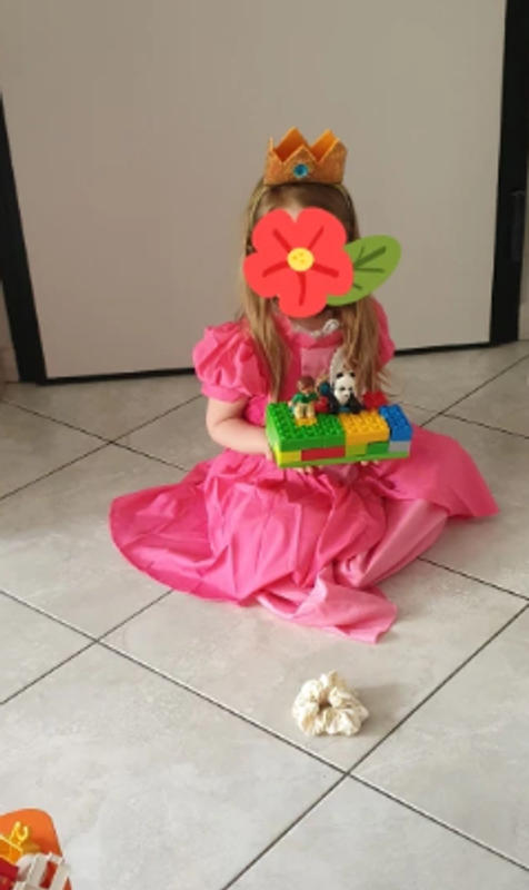 Robe de princesse Peach pour filles, déguisement classique Nintendo Super  Mario Bros pour enfants, taille S (4 à 6 ans) : : Mode