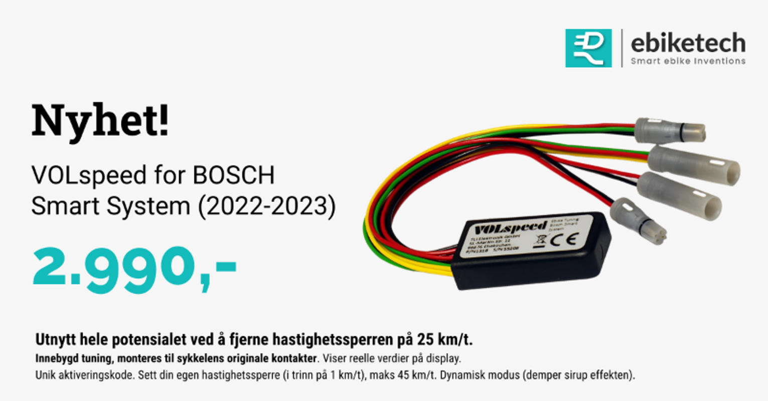 VOLspeed Tuning for elsykler med Bosch Smart System | 2022-2024