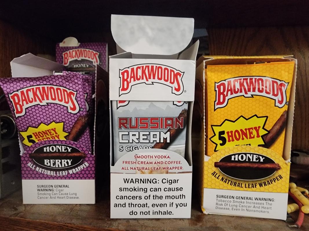 Honey Bourbon Backwoods Cigars, Machine Made Cigars