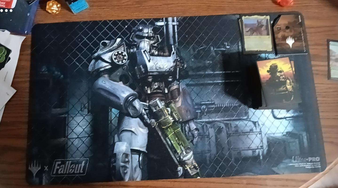 Fallout Puresteel Paladin Standard Gaming Playmat for Magic: The