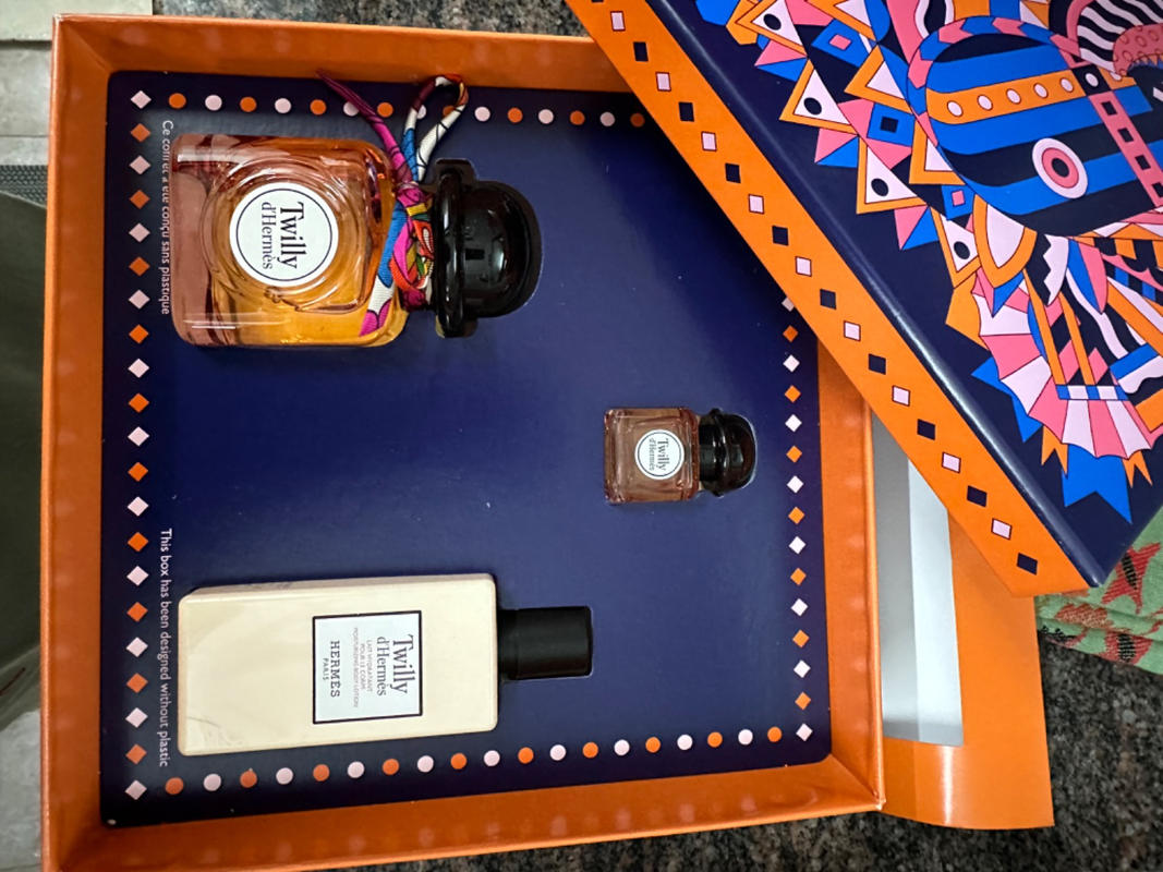 Hermes discount twilly set