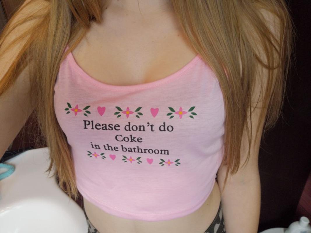 Please Don't Do Coke In The Bathroom Tank Top Shirt