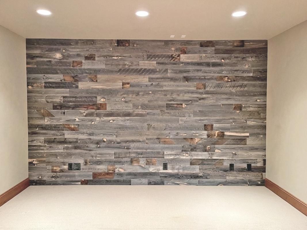Weathered Cinnamon, Brown & Grey Reclaimed Wood Planks in Cody Finish