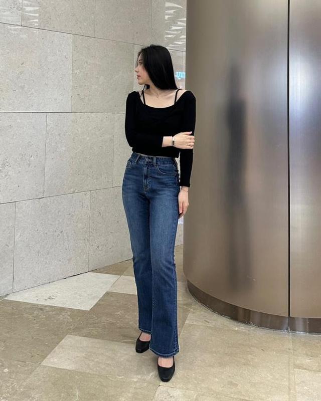 andar アンダール airdenim セミ ブーツカットジーンズ デニム airdenim セミブーツカットデニム – andar JAPAN