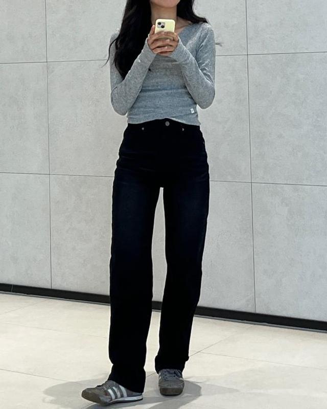 airdenim ストレートフィット ブラックデニム – andar JAPAN
