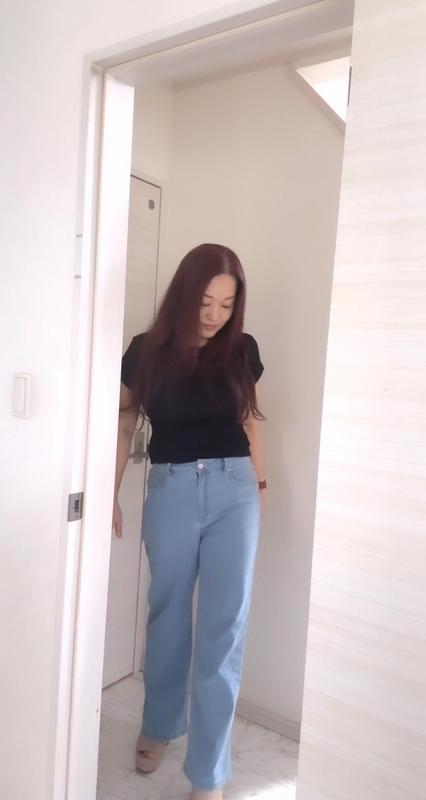 るる様アンダールice airdenim イージーワイドデニム 冷感 ice