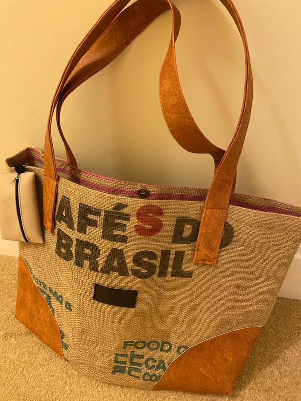 Hessian beach bag sale