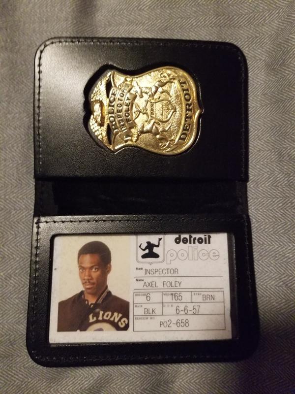 Detroit Police Badge and ID Holder, Recessed Cutout, UK