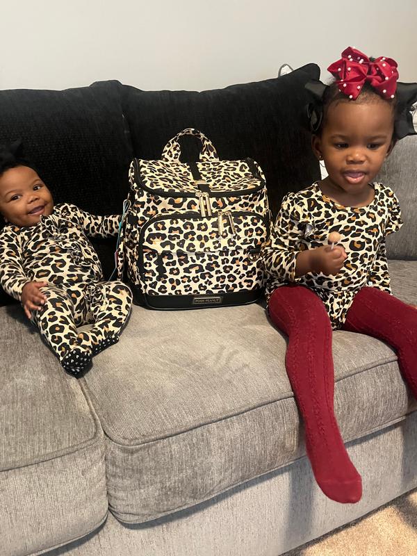 Leopard Spots Brown Diaper Bag | Lana Leopard Tan