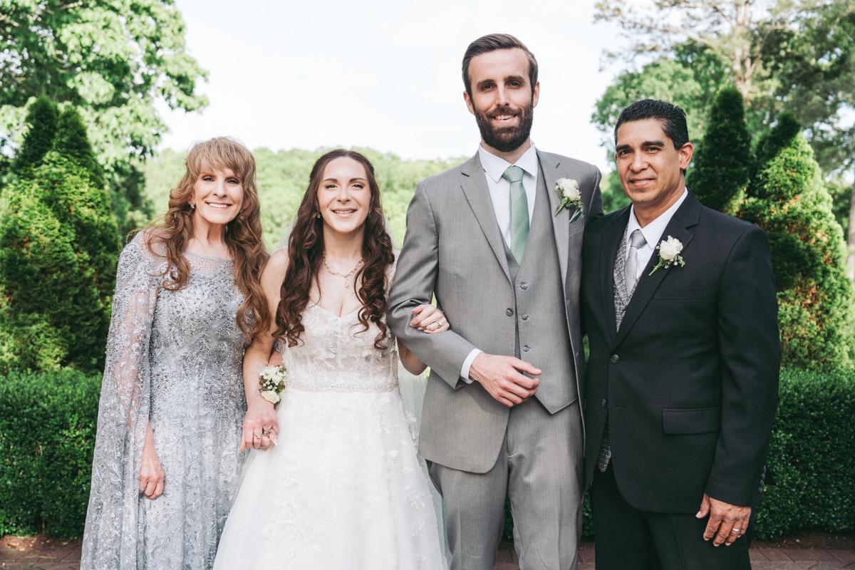 Lace Gown with Dramatic Cape Sleeves – Lara New York