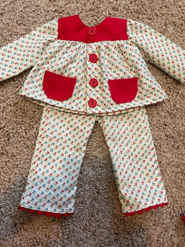 Little Abbee Slumber Party Pajamas Doll Clothes Pattern 18 inch