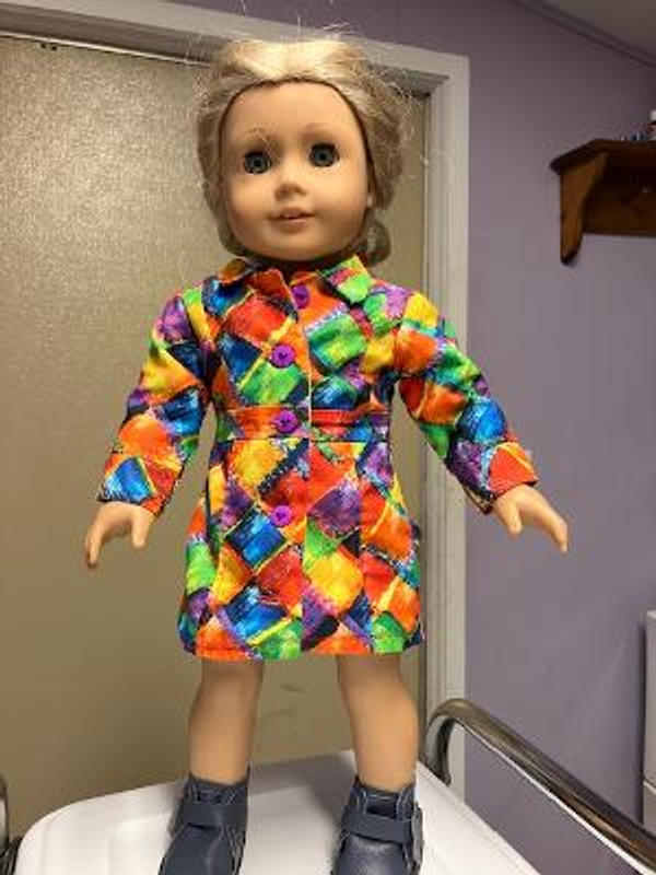 Le Marais Coat 18 inch Doll Clothes Pattern PDF Download