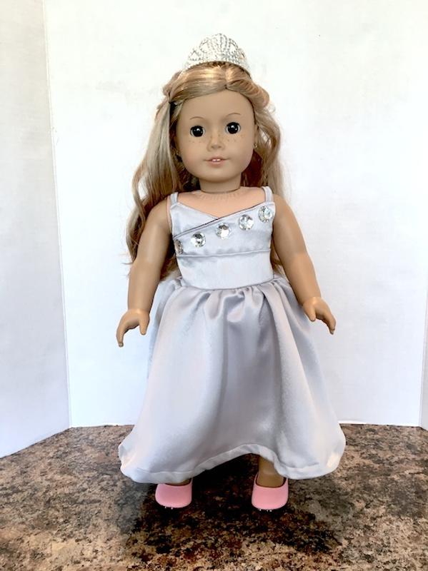 heritage doll fashions drawstring dress Wrap Top Dress 18 inch Doll Clothes PDF Pattern Download main image 1