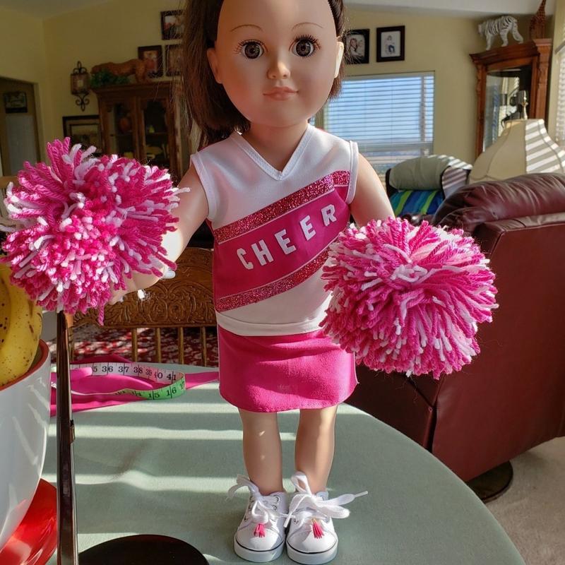 MBD 18 Inch Doll Clothes- Pink Cheerleader Outfit Fits 18 Inch Fashion Girl  Dolls