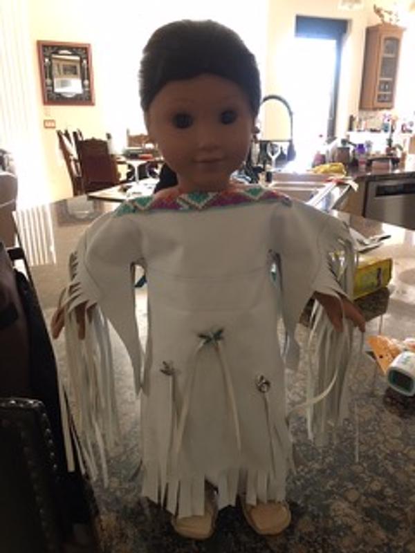 Via E Native Plains Buckskin Dress 18 Doll Clothes Pattern