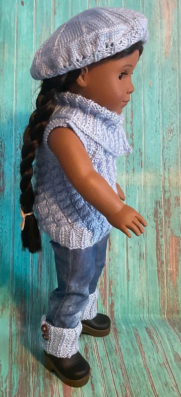 Dan-El Designs Lynette Doll Clothes Knitting Pattern 18 inch