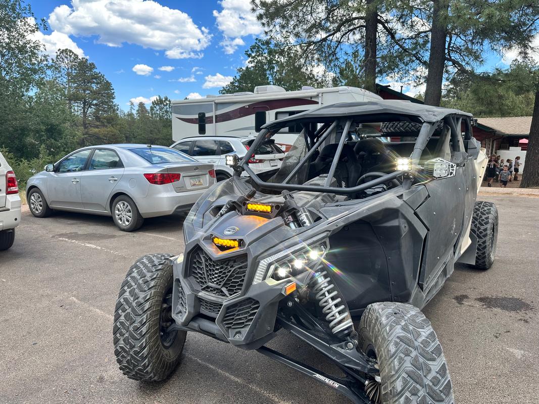 Can Am Maverick X3 10 Inch Hood Scoop LED Light Bar Heretic Studio