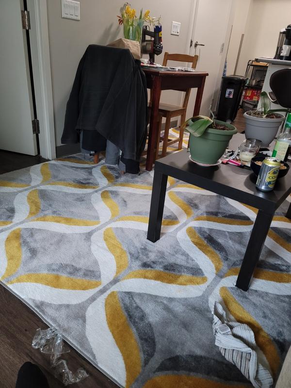 Paris Area Rug - Grey and Gold – The Rugs Outlet Canada