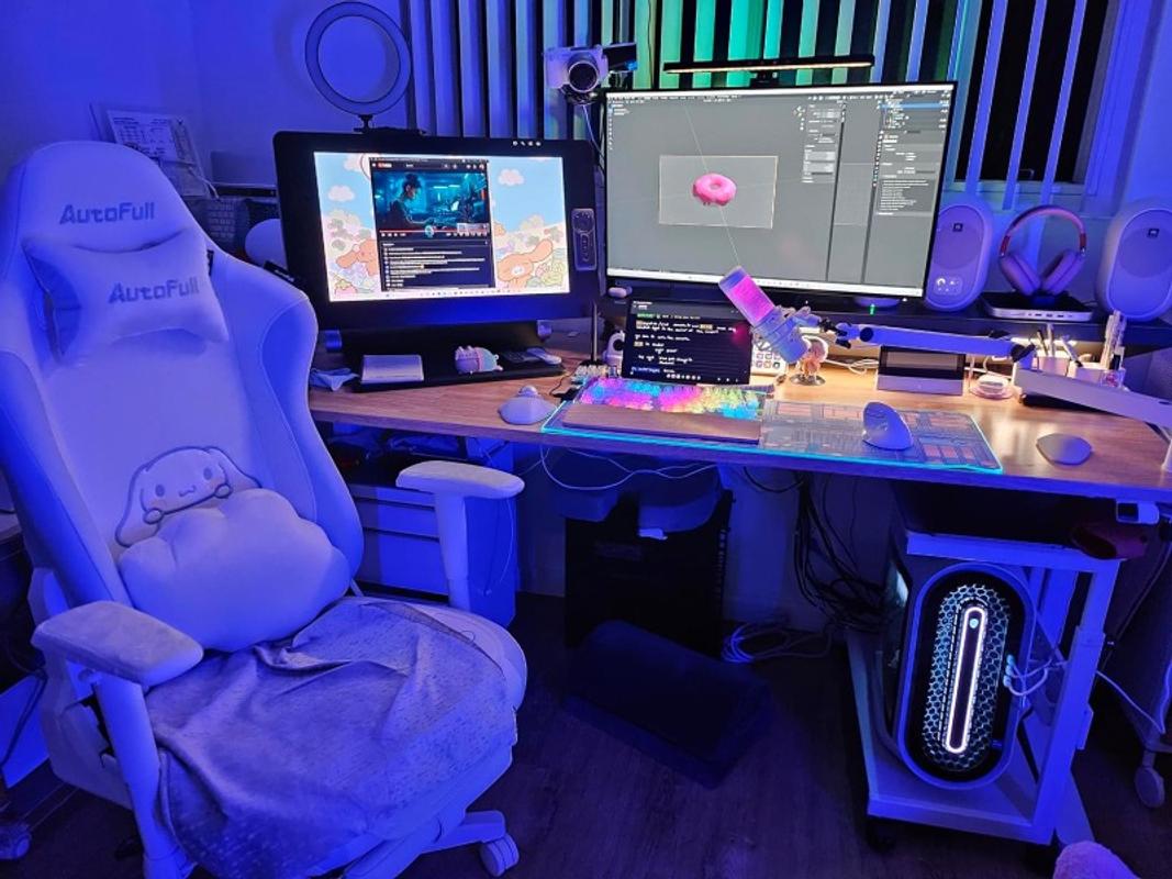 Cinnamoroll Gaming Chair AutoFull, Light Blue and White Gaming Chair