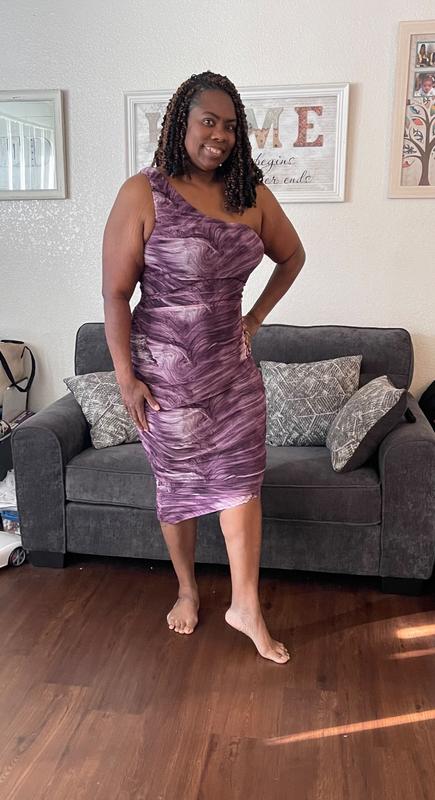 Women's Plus Size Cecilia Bodycon Dress- Lavender - Curvy Sense