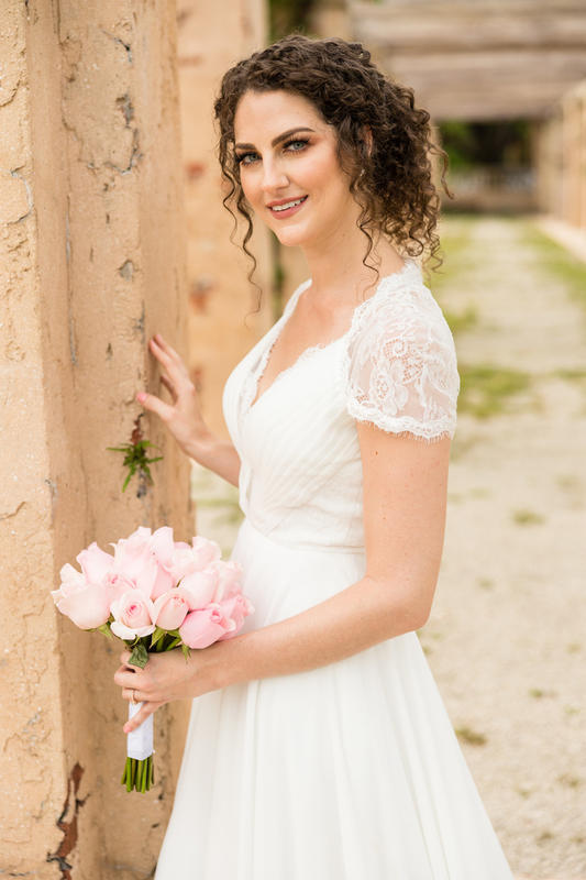 Lace Wedding Dresses Soft Plunging Neckline Bridal Gowns DW646 