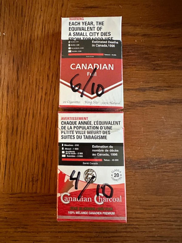 Canadian Charcoal Full (King Size) Select Smokes