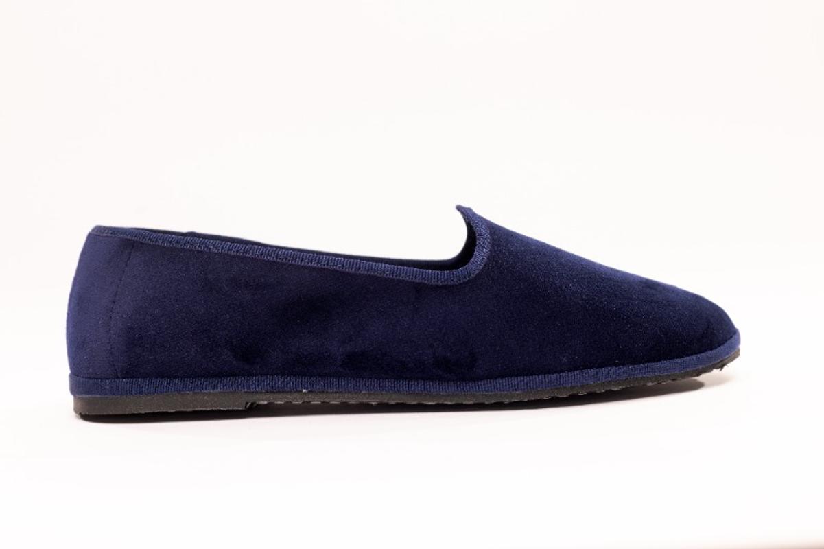 Mar Soreli Unisex Velvet Loafers . Narrow sole- women size 8- men size 6 Velvet Flats in Nero Black | Handmade in Italy – Mar main image 3