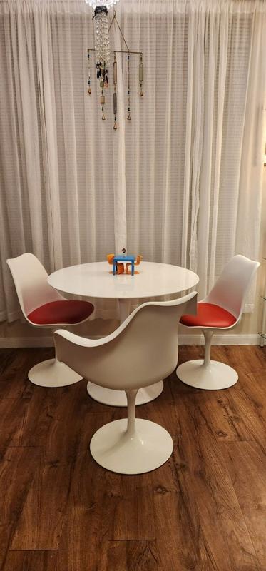 Furniture Modholic Tulip Chair White Lacquer Tulip Table Modholic