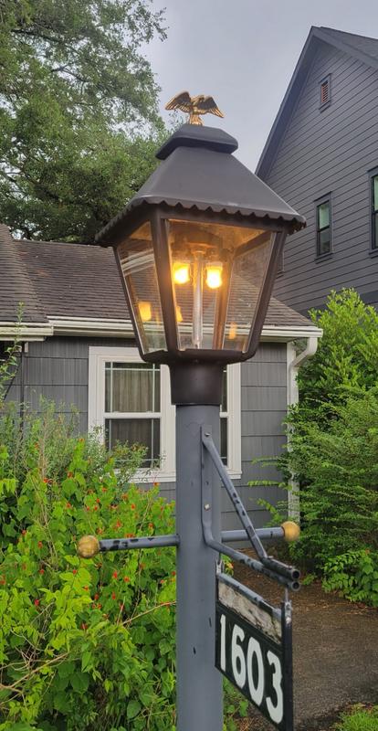 AGLW - Brass Plated Eagle Gaslight Finial - F06 | Gaslights.com