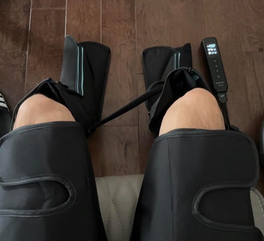 CINCOM Compression Leg Massager with Heat 080A Blue