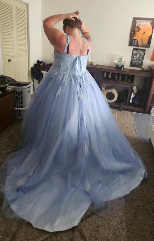 sachin and babi light blue dress Cinderella Inspired Prom Dress main image 0