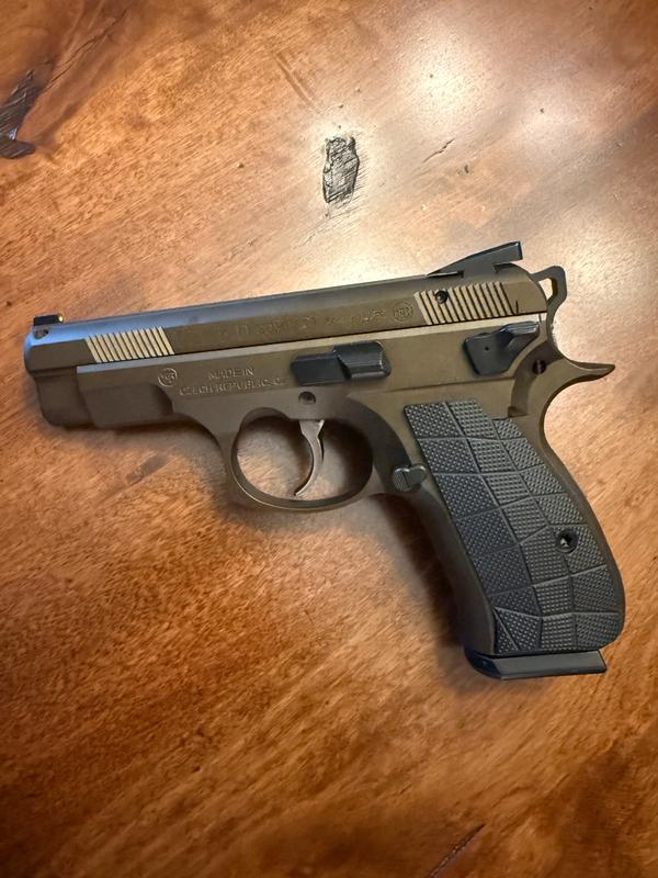 CZ 75 Compact Palm Swell GridLOK Brass Grips