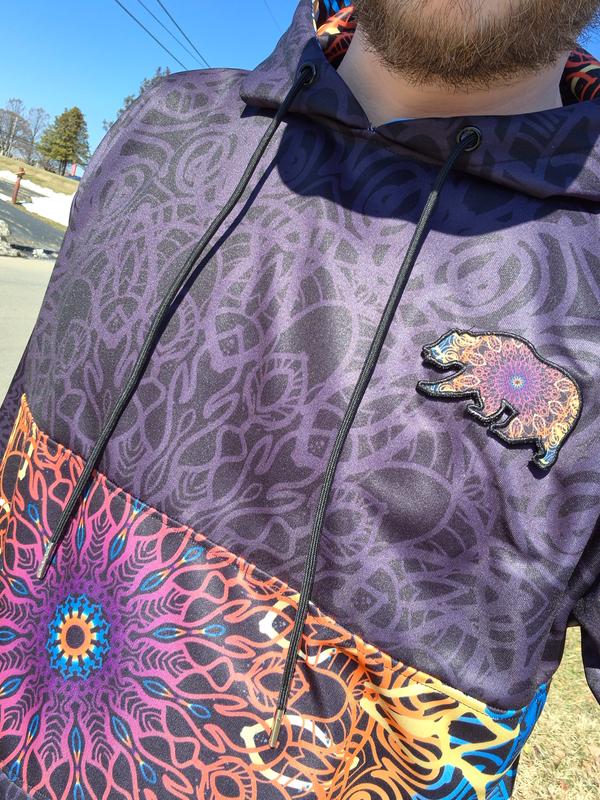 G Sprout Mandala Black Tall Pullover Hoodie