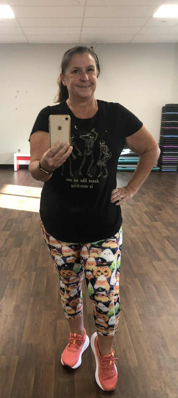 Legging D'Halloween Pour Femme - Imprimé à Rayures - Extensible