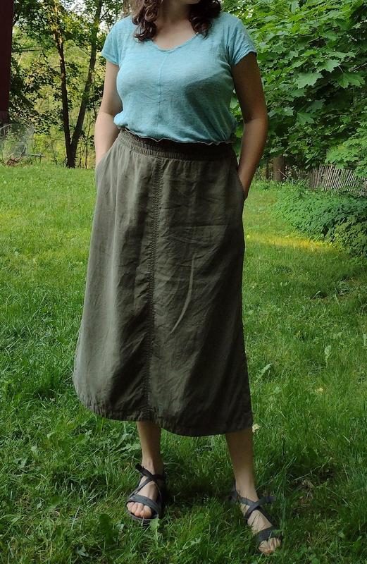 Tencel Midi Skirt  Recycled Materials