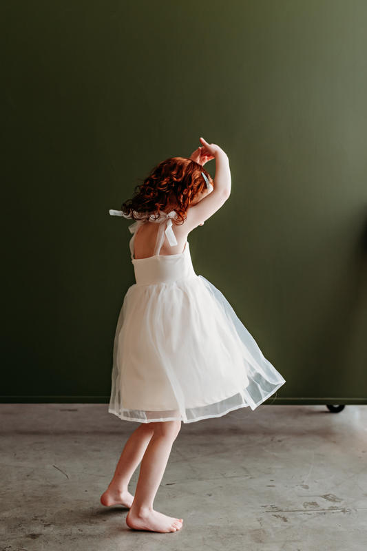 Corrin Tulle Dress - Ivory - Bailey's Blossoms