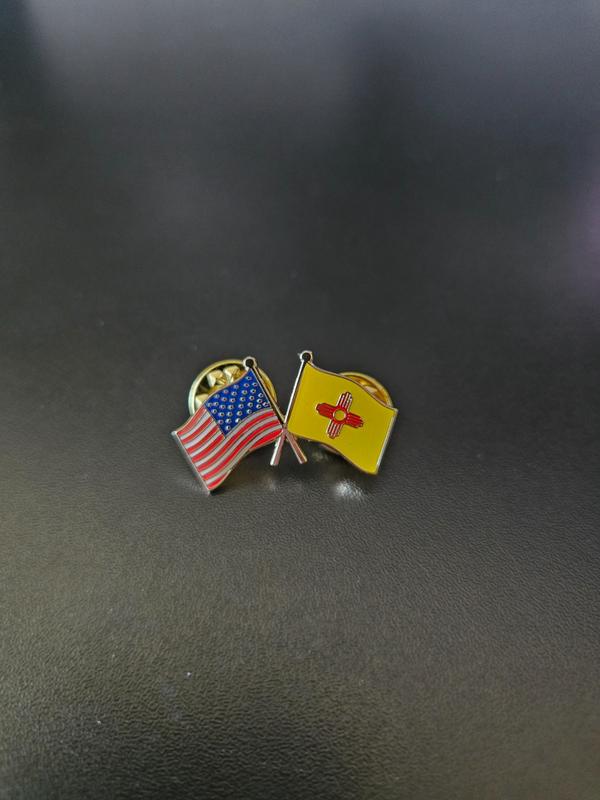 Spilla A Bandiera USA E New Mexico Friendship – Per Cappello, Moto, Bicicletta – Trade Winds